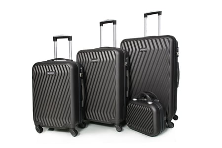 مورانو طقم شنط سفر  فايبر 4 قطع رصاصي