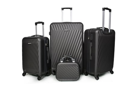 مورانو طقم شنط سفر  فايبر 4 قطع رصاصي