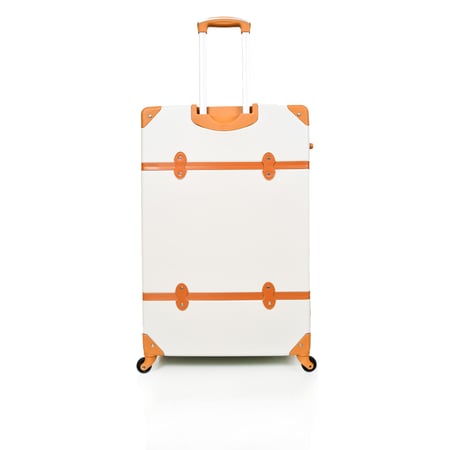 طقم شنط سفر كلاسيك مورانو من7 قطع فايبر و جلد فاخر أبيض