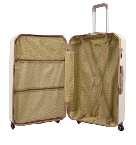 طقم حقائب من مورانو عصري ومناسب لجميع رحلاتك وتنقلاتك براحه وسهوله مكونه من 4 قطع وحقيبة عنايه شخصيه, لون بيج كاكي