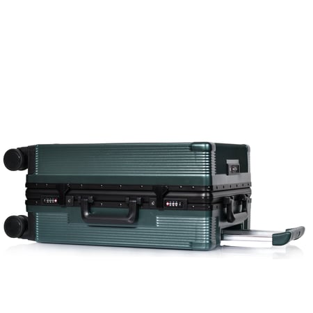 شنط سفر الومنيوم مورانو سبشل 20 أنش كبينة الطائرة اخضر زيتي