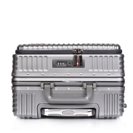 مورانو شنط سفر الومنيوم 20 أنش كبينة الطائرة رمادي