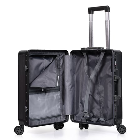 شنط سفر الومنيوم مورانو سبشل 20 أنش كبينة الطائرة رمادي