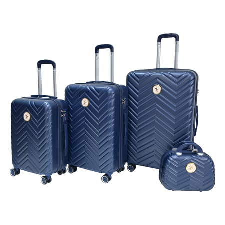 طقم شنط من 3 قطع + 1 مكياج من Star Line أزرق كحلي