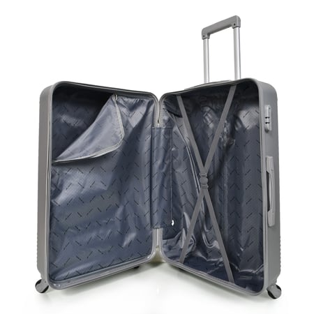 مورانو طقم شنط سفر فايبر 4قطع رمادي