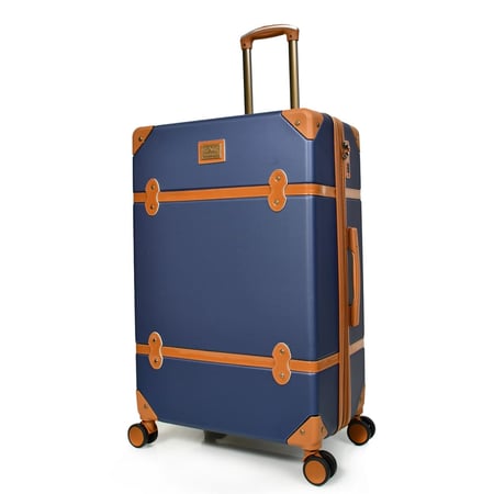 مورانو شنط سفر فايبر ثلاثة قطع مع مكياج أزرق غامق و بني فاتح