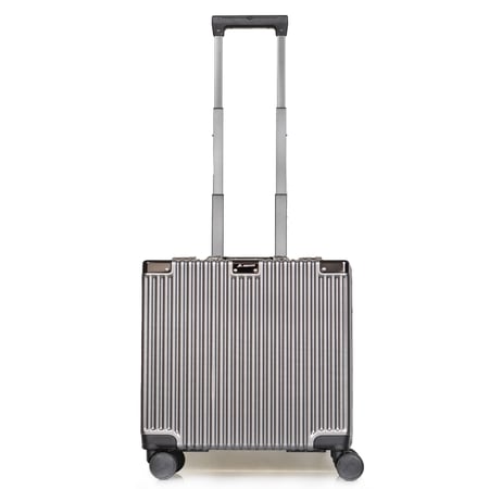 مورانو شنط سفر الومنيوم 18 أنش كبينة الطائرة رصاصي