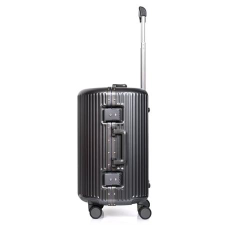 شنط سفر الومنيوم من مورانو لكبينة الطائرة مقاس 20انش رمادي غامق