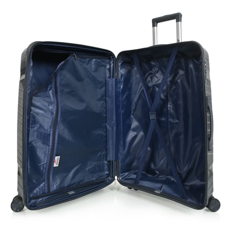 طقم شنط سفر مورانو مصنوع من البولي بروبلين 3 قطع رصاصي