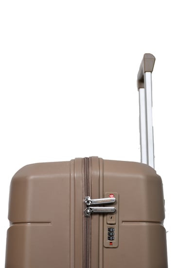 مورانو شنط سغر غير قابلة للكسر من بولي بروبلين pp عالية الجودة 4 قطع بني