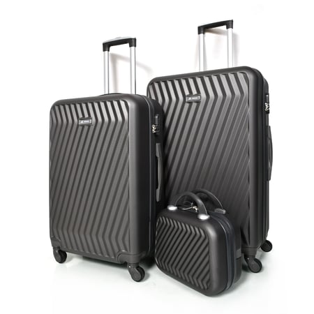 مورانو طقم شنط سفر  فايبر 4 قطع رصاصي