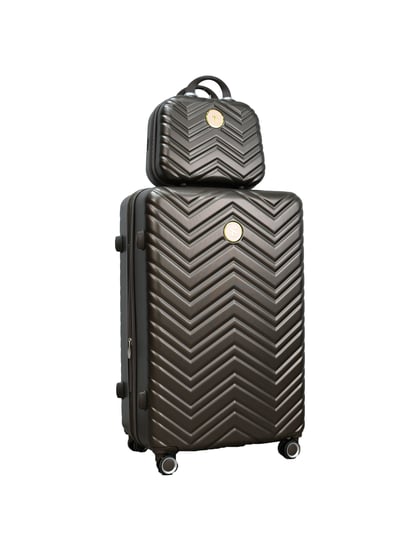 ستار لاين طقم شنط سفر فايبر بسحاب توسعة 5 قطع بني غامق