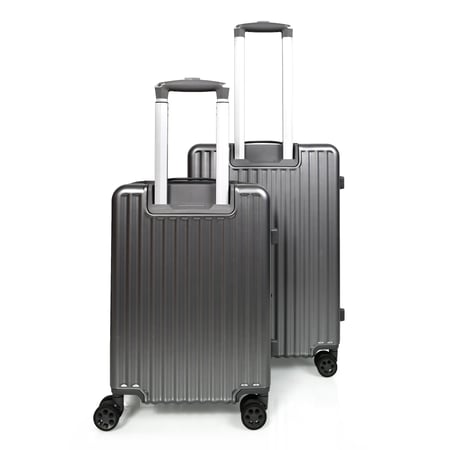 مورانو طقم شنط سفر فايبر 2 قطع رصاصي