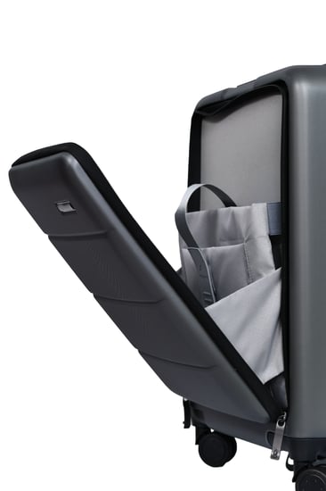 شنط سفر مورانو سحاب قابل للتوسعة مع قسم اجهزة لكبينة الطائرة 20 انش رمادي