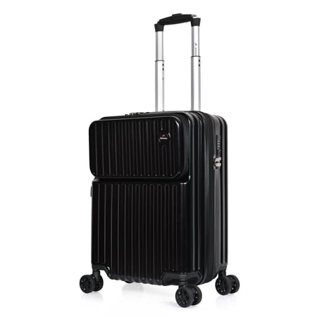 مورانو شنط سفر فايبر 20 أنش كبينة الطائرة أسود