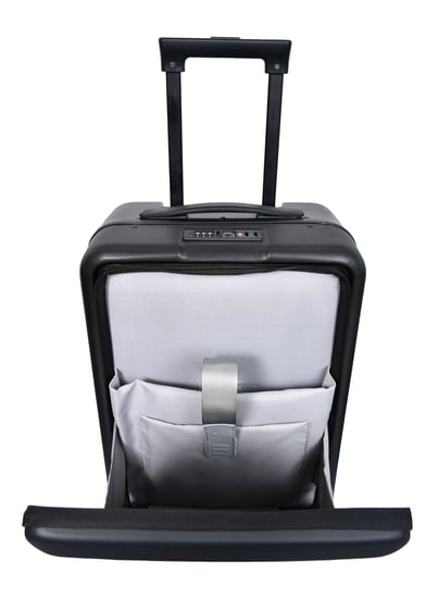 شنط سفر مورانو كليك لوك مع قسم اجهزة لكبينة الطائرة 20 انش أسود