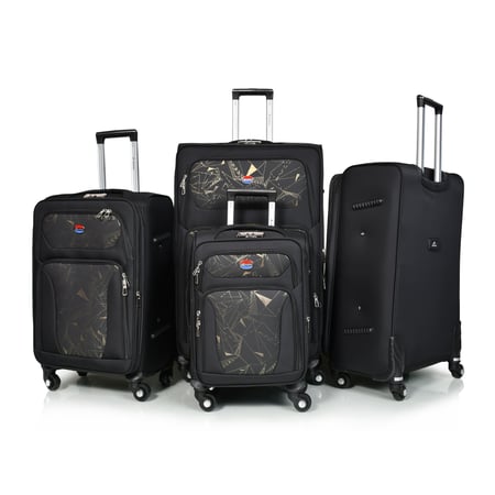 مورانو طقم شنط سفر قماش 4 قطع أسود