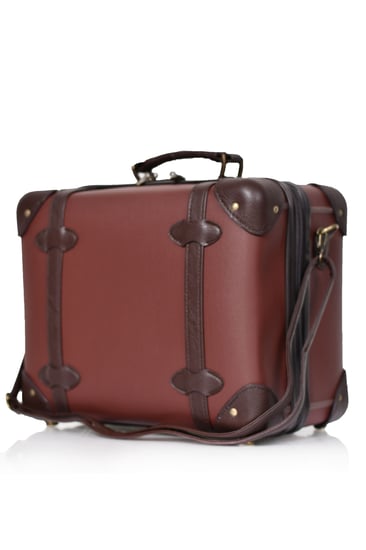 طقم شنط سفر كلاسيك جلد بلكامل مورانو اربع قطع بني