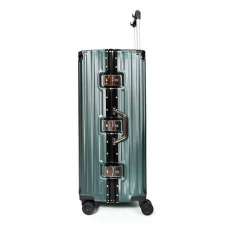 مورانو طقم شنط سفر الومنيوم ثلاثة قطع تصميم أنيق ومتين اخضر زيتي