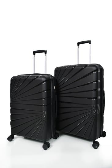 طقم شنط سفر مورانو 3 قطع PP  بولي بروبلين غير قابلة للكسر أسود