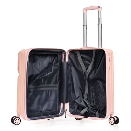 مورانو طقم شنط سفر فايبر 2 قطع وردي