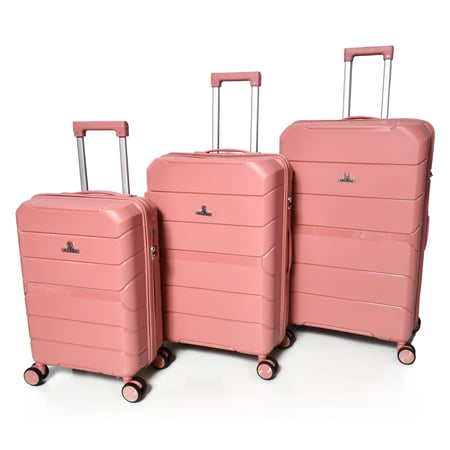 طقم شنط سفر من ستار لاين PP بولي بروبلين المضادة للكسر 3 قطع روز