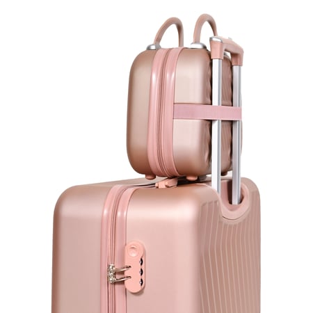 مورانو طقم شنط سفر فايبر 4 قطع روز