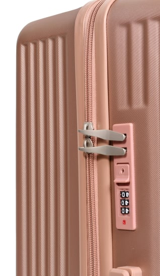 مورانو طقم شنط سفر فايبر يد عريض ثلاثة قطع لون روز قولد