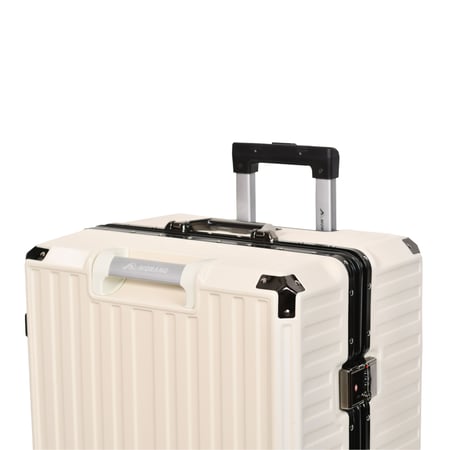 مورانو طقم شنط سفر المنيوم و فايبر ثلاثة قطع تصميم أنيق ومتين بيج