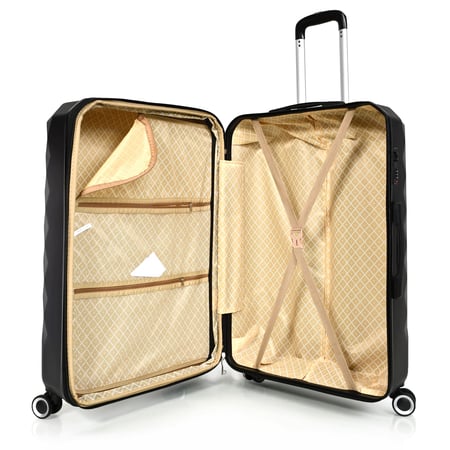 مورانو طقم شنط سفر فايبر 4 قطع أسود