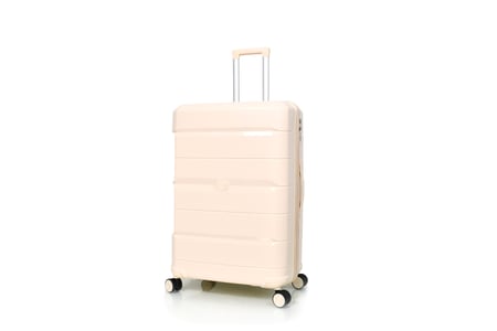 مورانو شنط سغر غير قابلة للكسر من بولي بروبلين pp عالية الجودة 4 قطع بيج