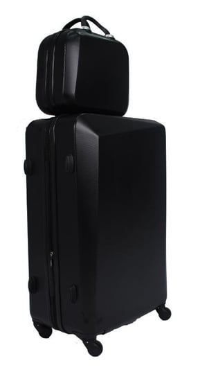 مورانو  طقم شنط سفر فايبر بسحاب توسعة 4 قطع أسود