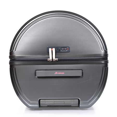 طقم شنط سفر مورانو 4 قطع بتصميم أسطواني جديد رمادي