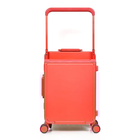 مورانو شنط سفر كبينة الومنيوم بدون سحاب 20 انش أحمر