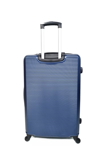 مورانو طقم شنط سفر 4 قطع فايبر بشكل مموج حديث الطراز ازرق غامق