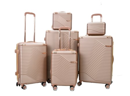 شنط سفر مورانو الفاخر اربعة قطع مع قطعتين روز جولد