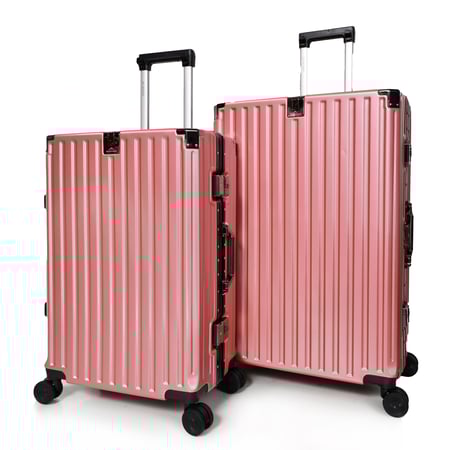 مورانو طقم شنط سفر الومنيوم ثلاثة قطع تصميم أنيق ومتين روز