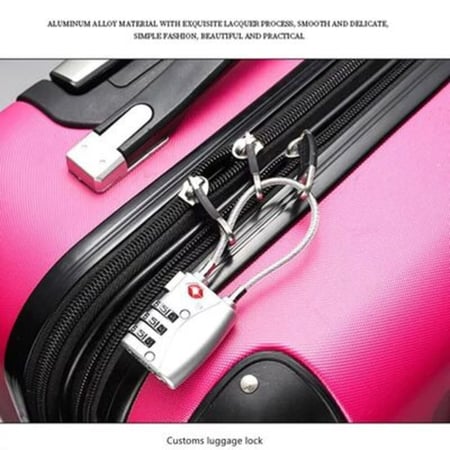 قفل شنط سفر سلك TSA ، قفل امان مصنوع من خليط معدني من الزنك، قفل ذي 3 ارقام