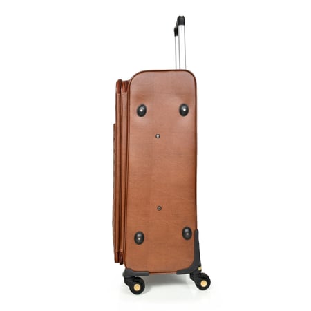 مورانو طقم شنطة سفر جلد ثلاث قطع بني