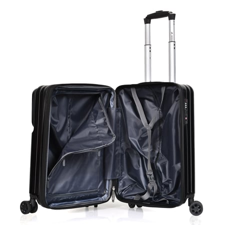 مورانو شنط سفر فايبر 20 أنش كبينة الطائرة أسود