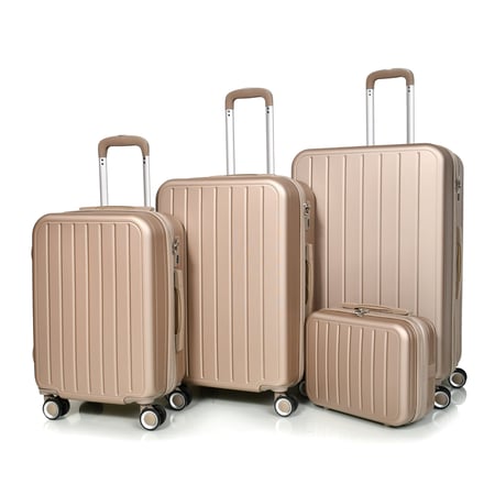 مورانو طقم شنط سفر فايبر اربع قطع جولد