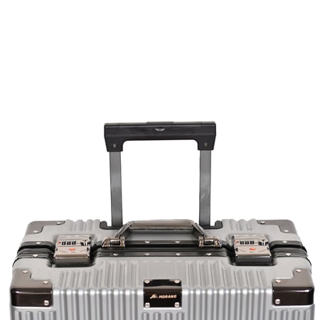 مورانو شنط سفر الومنيوم 18 أنش كبينة الطائرة سلفر