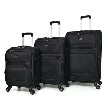 مورانو طقم شنط سفر قماش ثلاثة قطع أسود