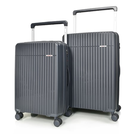 مورانو شنط سفر 3 حقائب لون رصاصي ضد الكسر مصنوع من البولي بروبلين PP