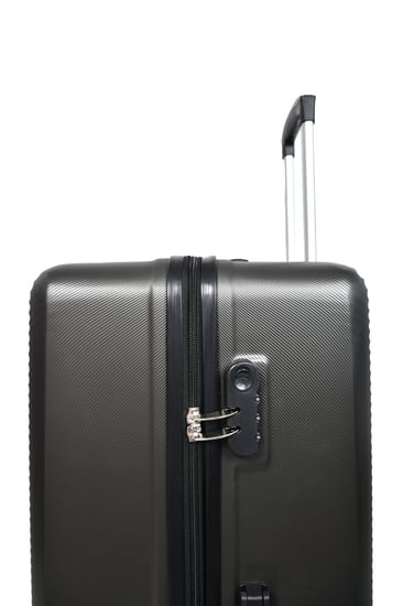 مورانو طقم شنط سفر 4 قطع فايبر بشكل مموج حديث الطراز رمادي غامق