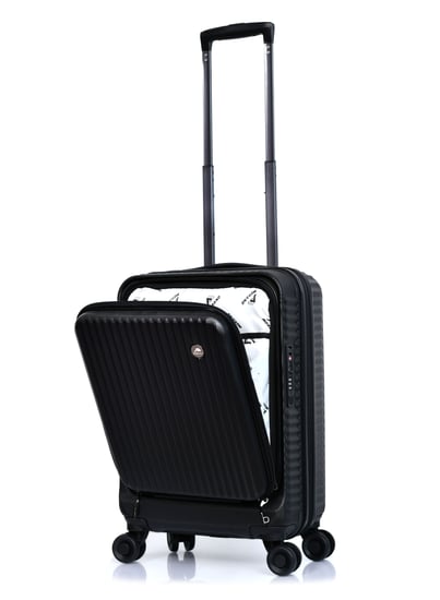 شنط سفر مورانو سحاب مع قسم اجهزة لكبينة الطائرة 20 انش أسود