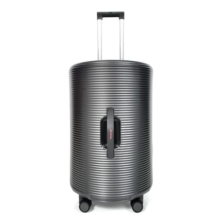 طقم شنط سفر مورانو 4 قطع بتصميم أسطواني جديد رمادي