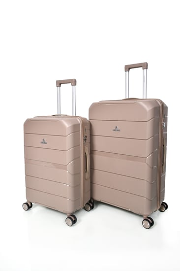 طقم شنط سفر من ستار لاين PP بولي بروبلين المضادة للكسر 3 قطع بني