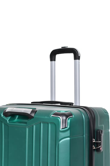 طقم شنط سفر مورانو فايبر بتصميم معينات احادية قوية 3 قطع أخضر