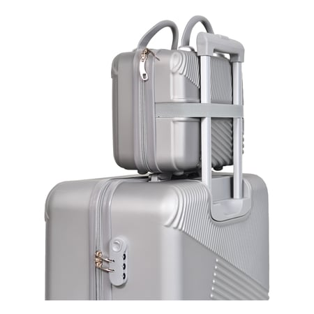 مورانو طقم شنط سفر فايبر 4قطع رمادي